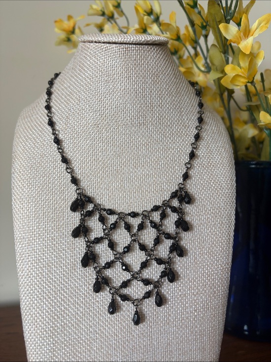 1928 Jewelry - 1928 Brand Black Beaded Lattice Necklace
